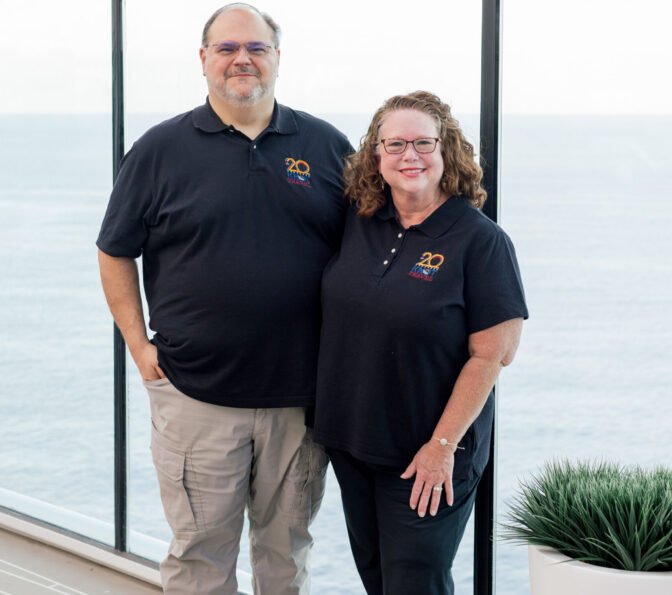 Travel agents Kevin and Ann of 20 Knot Travel